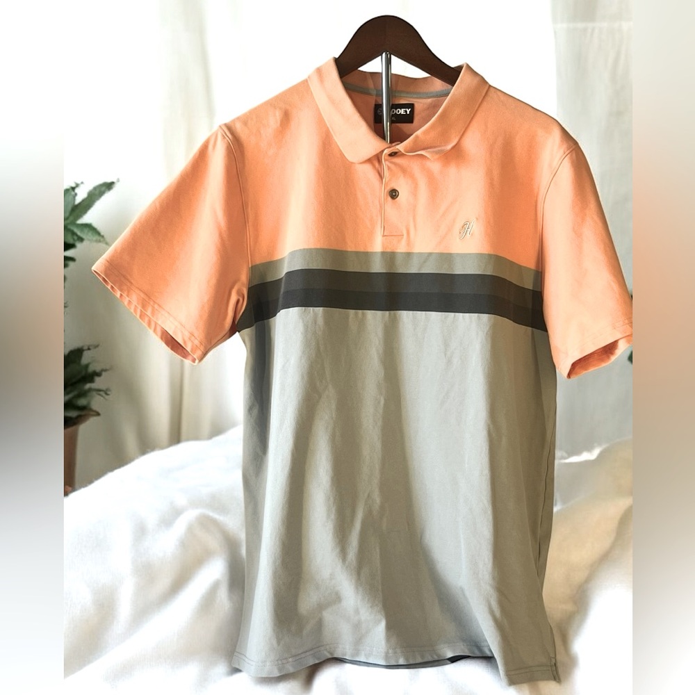 Hooey XL Polo | Bold Orange & Grey | Pre-Loved